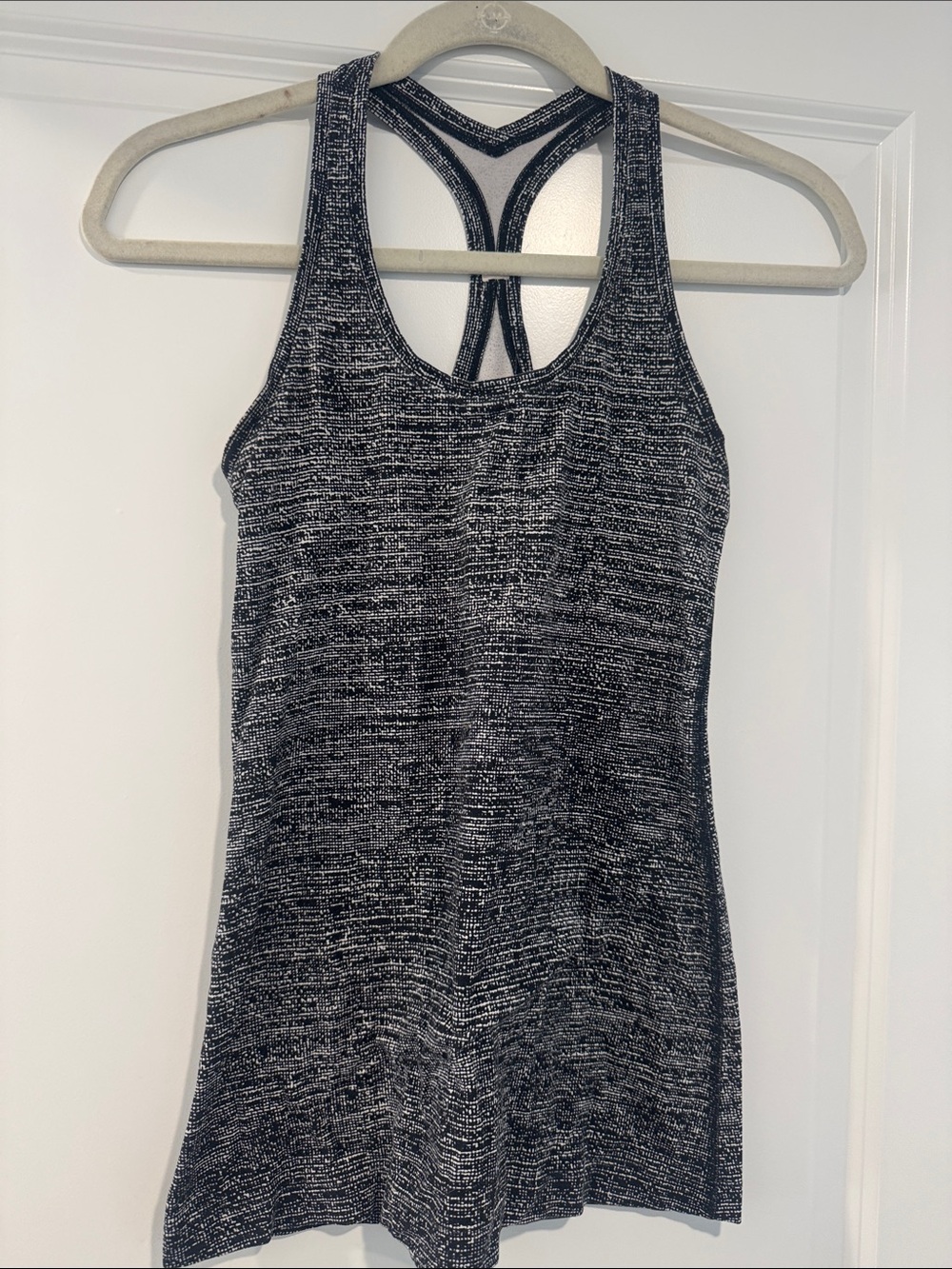 lululemon athletica Black & White Space-Dye Racerback Tank